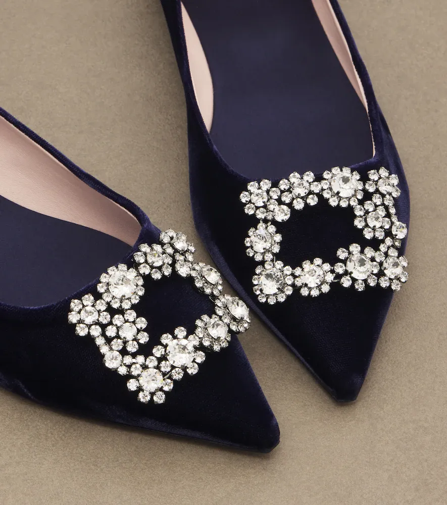 Roger Vivier Flower Strass velvet ballet flats | Thumbnail 4 Roger Vivier Flower Strass velvet ballet flats | Thumbnail 4
