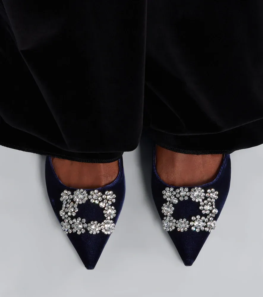 Roger Vivier Flower Strass velvet ballet flats | Thumbnail 5 Roger Vivier Flower Strass velvet ballet flats | Thumbnail 5