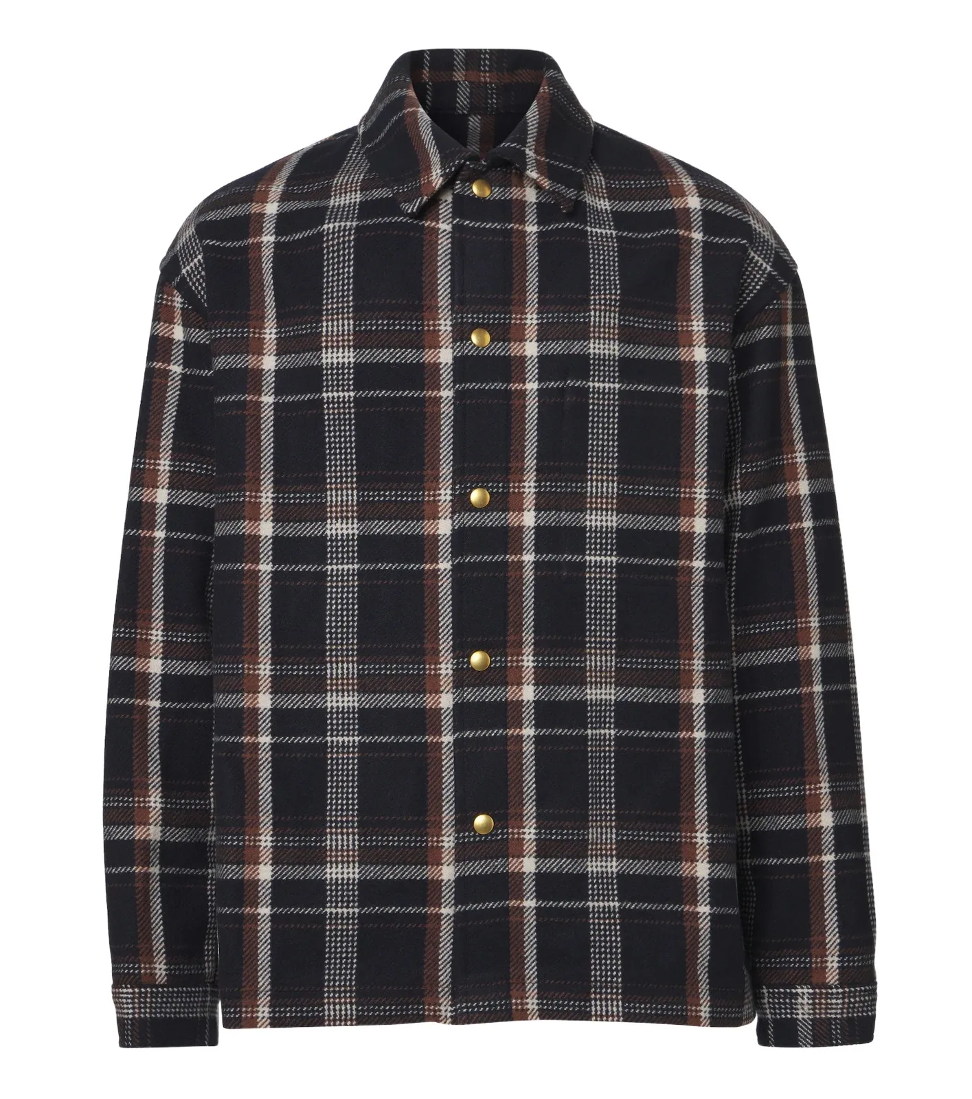 A.PRESSE A. Presse Checked wool and cashmere overshirt