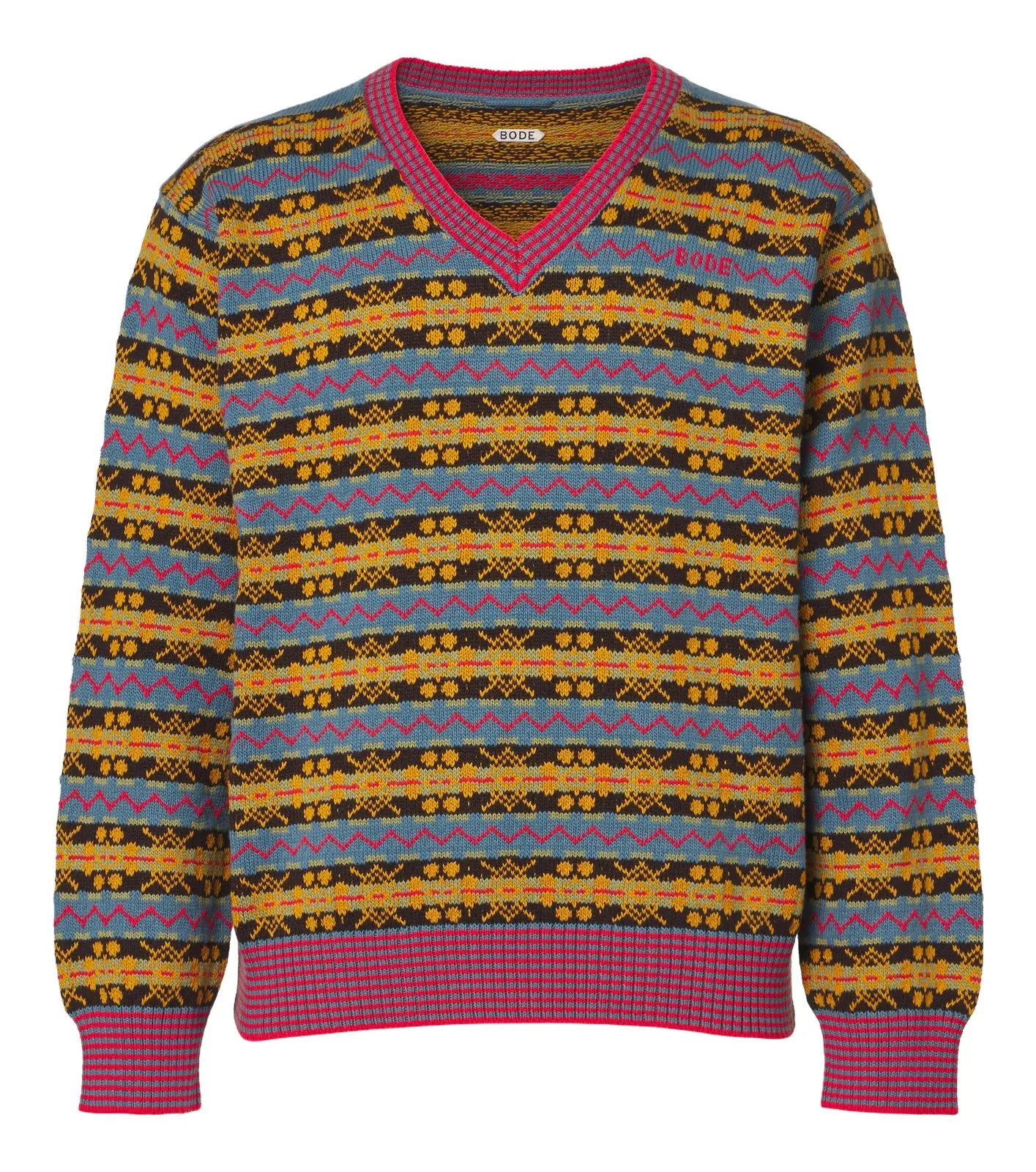 BODE Bracken Fair Isle cotton sweater