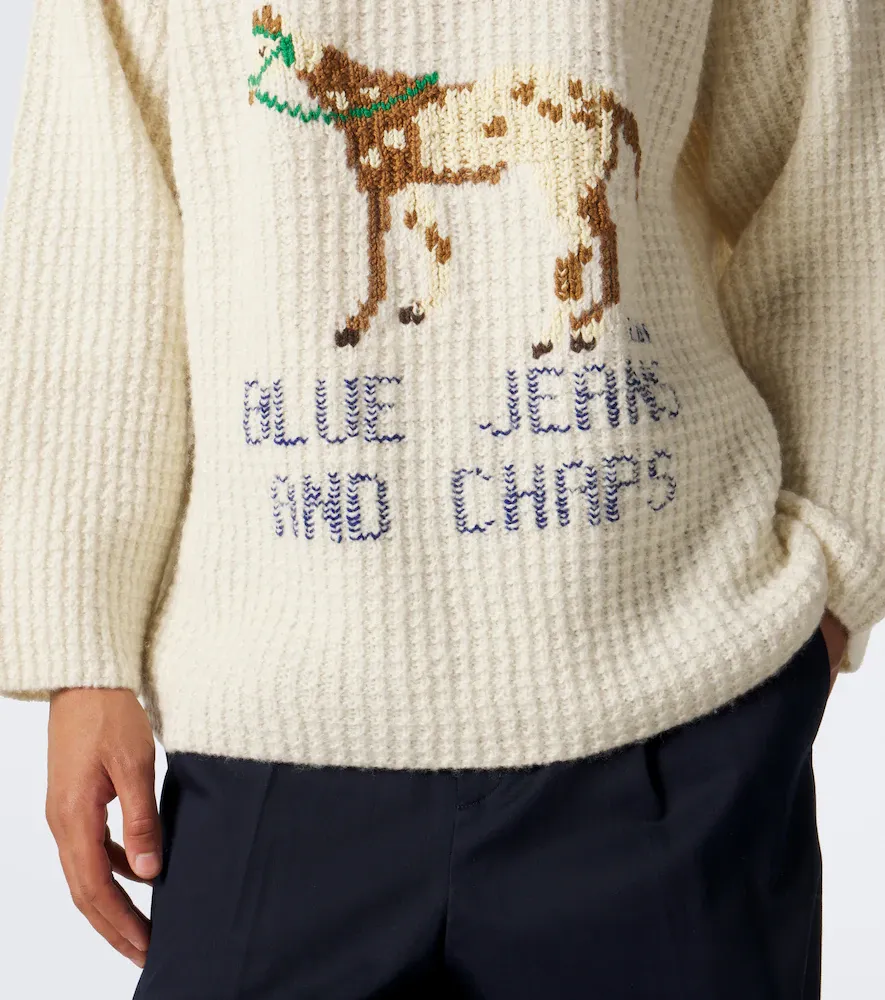 BODE Show waffle-knit intarsia wool sweater | Thumbnail 3