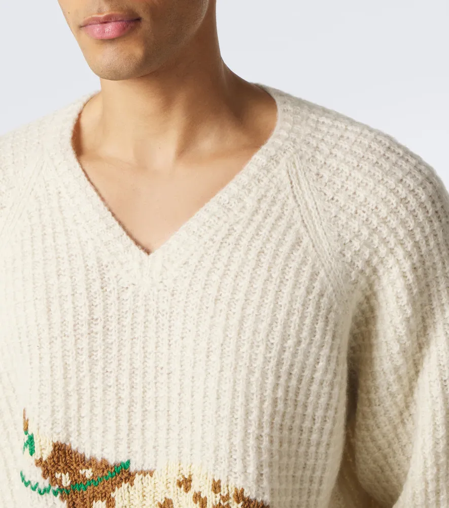 BODE Show waffle-knit intarsia wool sweater | Thumbnail 4