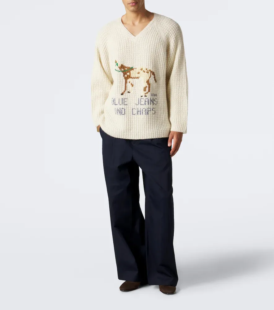 BODE Show waffle-knit intarsia wool sweater | Thumbnail 6