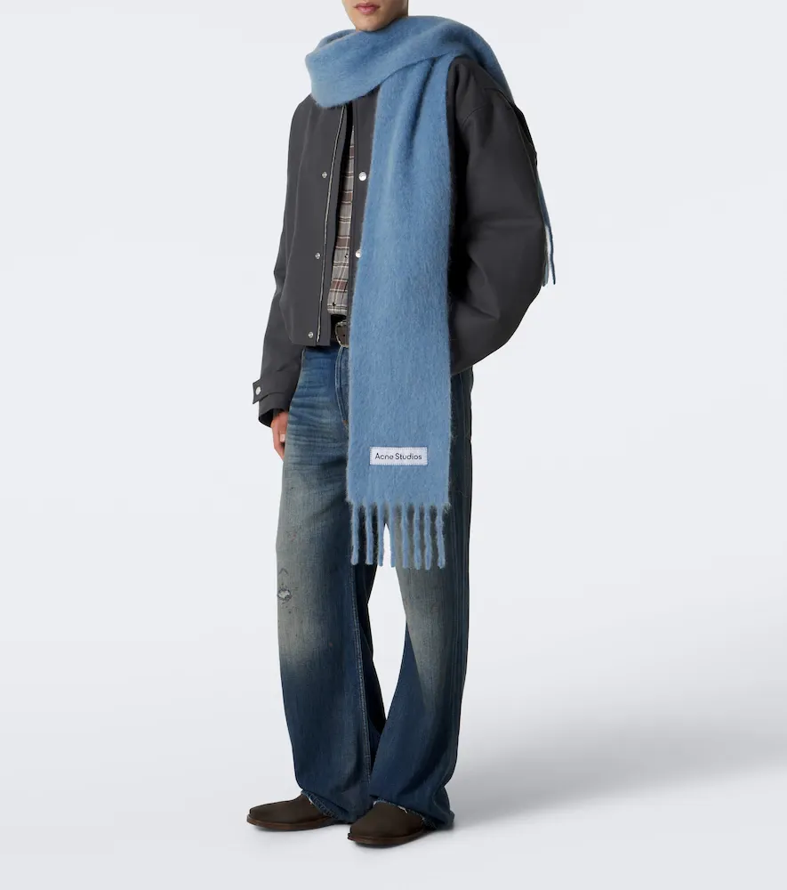 Acne Studios Alpaca, wool, and mohair-blend scarf | Thumbnail 3 Acne Studios Alpaca, wool, and mohair-blend scarf | Thumbnail 3