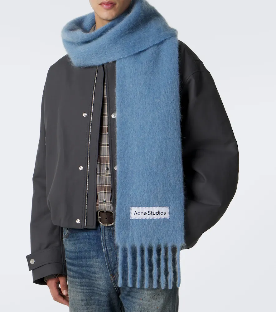Acne Studios Alpaca, wool, and mohair-blend scarf | Thumbnail 4 Acne Studios Alpaca, wool, and mohair-blend scarf | Thumbnail 4