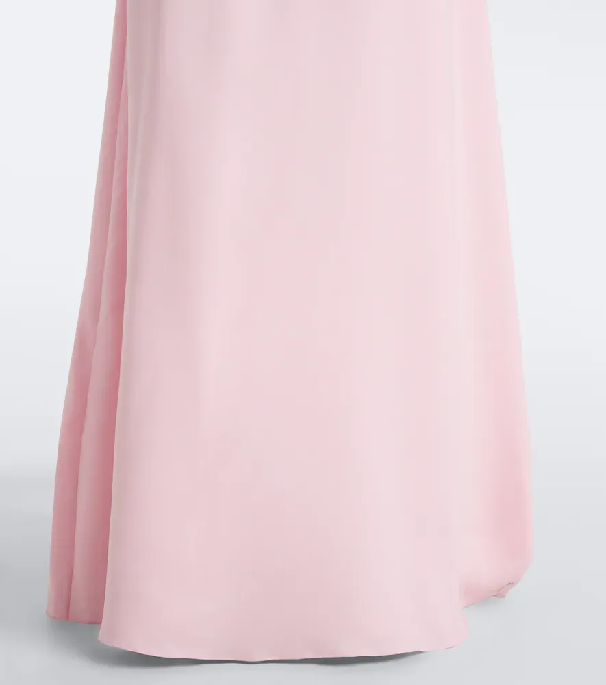 Oscar de la Renta Embellished caped silk-blend georgette gown | Thumbnail 7