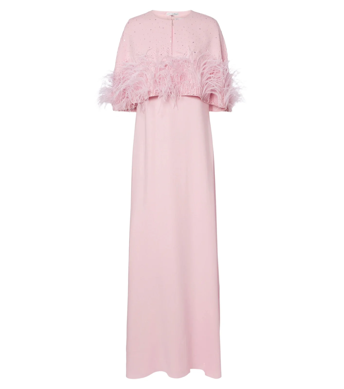 Embellished caped silk-blend georgette gown Embellished caped silk-blend georgette gown