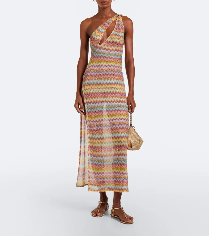Missoni One-shoulder lamé maxi dress | Thumbnail 4