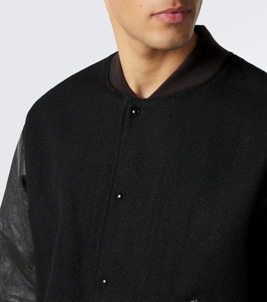 Visvim Wool, linen, and leather varsity jacket | Thumbnail 2 Visvim Wool, linen, and leather varsity jacket | Thumbnail 2