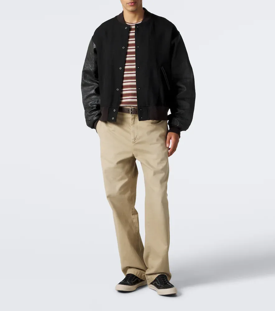Visvim Wool, linen, and leather varsity jacket | Thumbnail 3 Visvim Wool, linen, and leather varsity jacket | Thumbnail 3