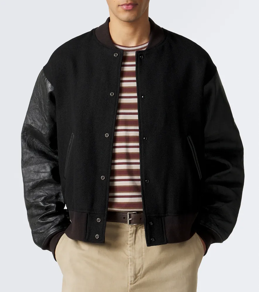 Visvim Wool, linen, and leather varsity jacket | Thumbnail 4 Visvim Wool, linen, and leather varsity jacket | Thumbnail 4