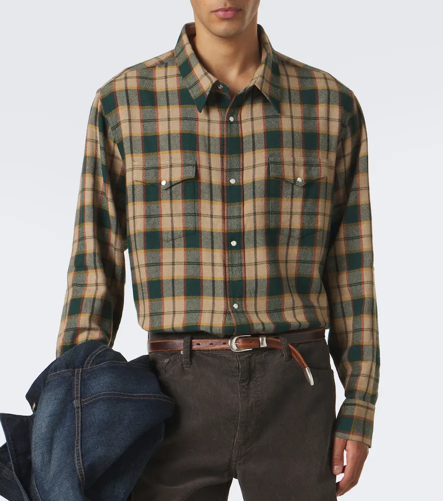 Visvim Meridian plaid wool and linen shirt | Thumbnail 3