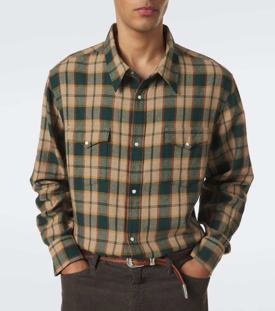Visvim Meridian plaid wool and linen shirt | Thumbnail 4