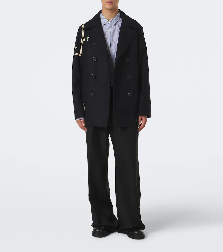 Junya Watanabe Double-breasted wool-blend blazer | Thumbnail 2 Junya Watanabe Double-breasted wool-blend blazer | Thumbnail 2