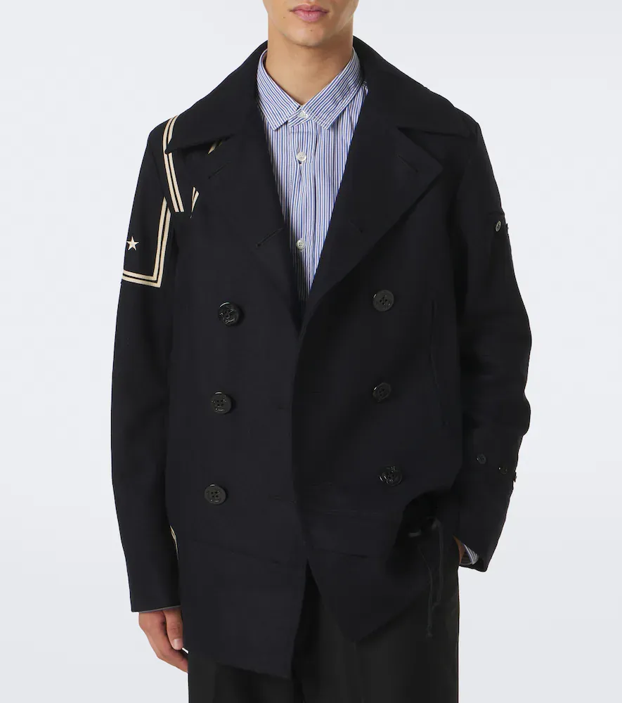 Junya Watanabe Double-breasted wool-blend blazer | Thumbnail 4 Junya Watanabe Double-breasted wool-blend blazer | Thumbnail 4