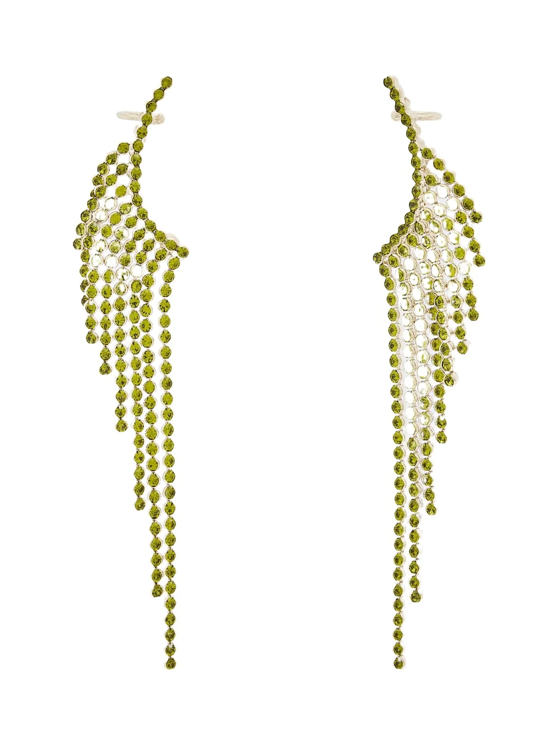 Crystal-embellished ear climbers