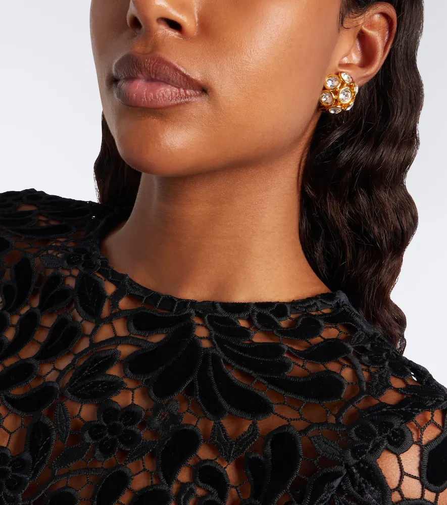Oscar de la Renta Crystal-embellished earrings | Thumbnail 5