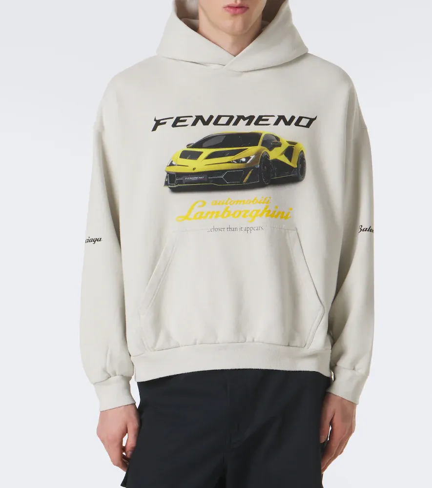 Balenciaga x Lamborghini printed cotton jersey hoodie | Thumbnail 2 Balenciaga x Lamborghini printed cotton jersey hoodie | Thumbnail 2