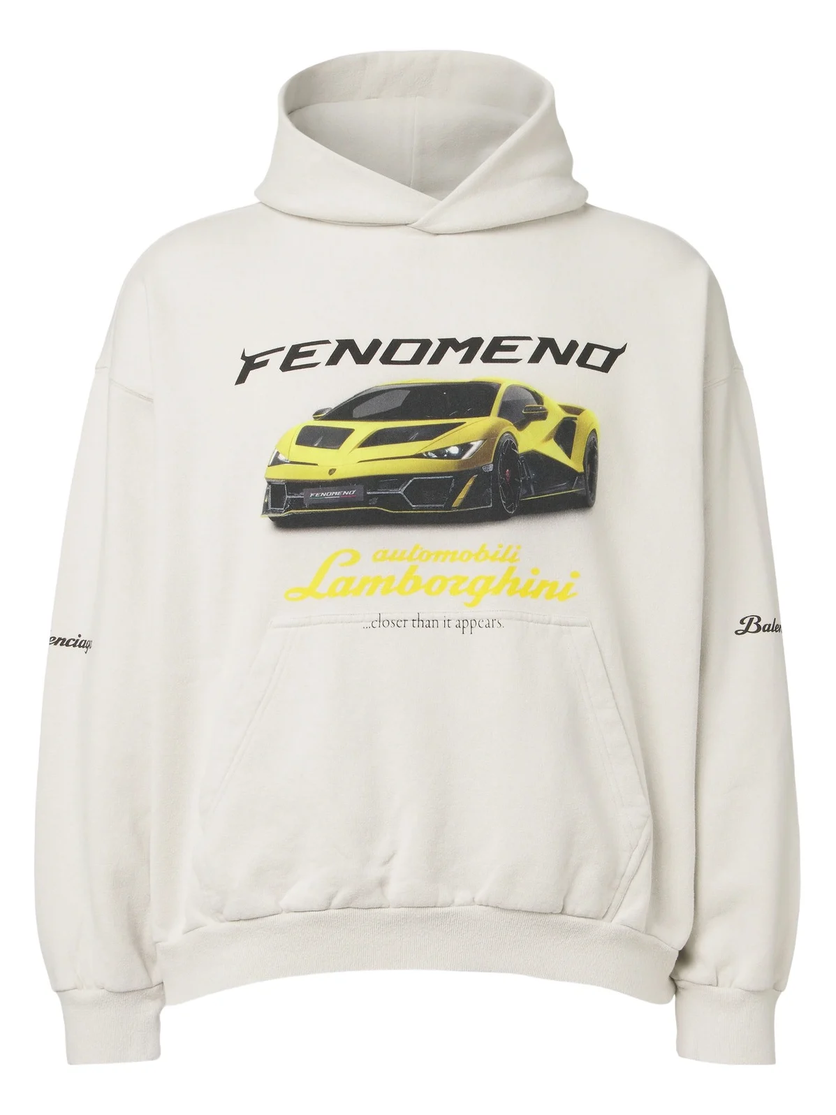 Balenciaga x Lamborghini printed cotton jersey hoodie