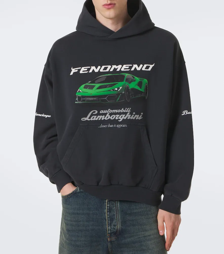 Balenciaga x Lamborghini printed cotton jersey hoodie | Thumbnail 4 Balenciaga x Lamborghini printed cotton jersey hoodie | Thumbnail 4