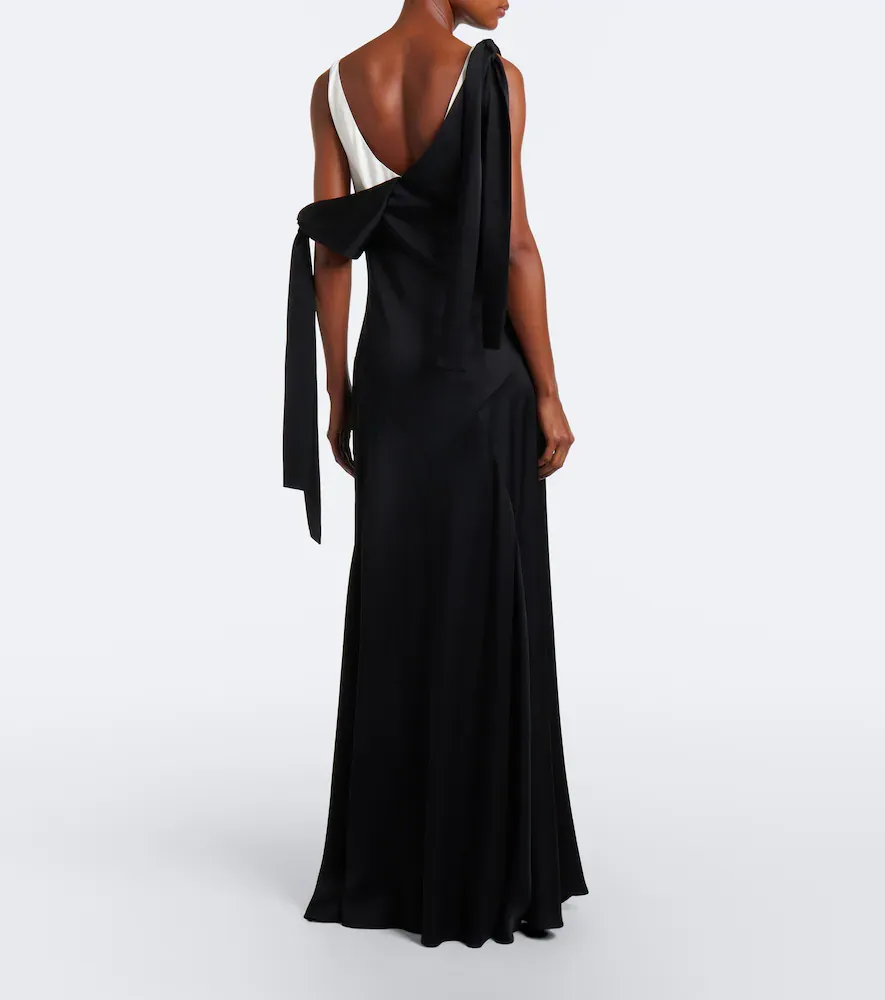Stella McCartney Asymmetric crêpe gown | Thumbnail 3 Stella McCartney Asymmetric crêpe gown | Thumbnail 3
