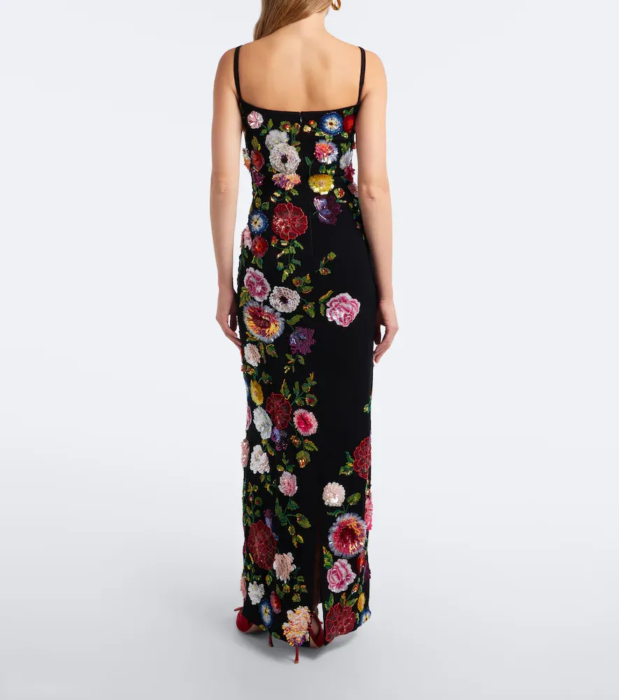 LA FUORI Là Fuori Noir Jardin sequined gown | Thumbnail 5