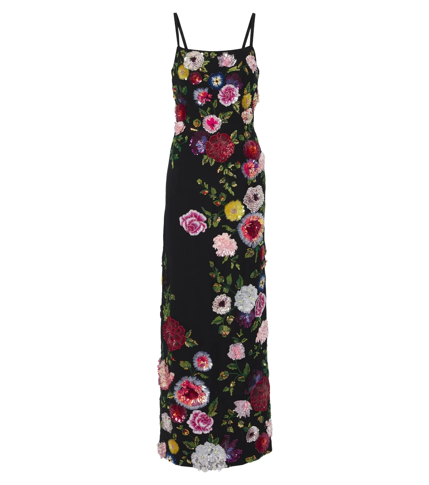 Là Fuori Noir Jardin sequined gown