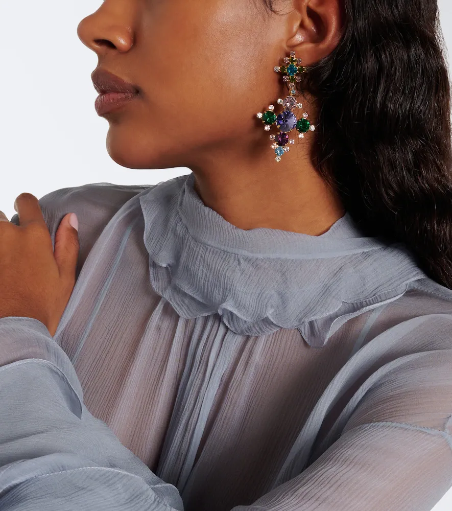 Jennifer Behr Jovanny embellished gold-plated earrings | Thumbnail 5
