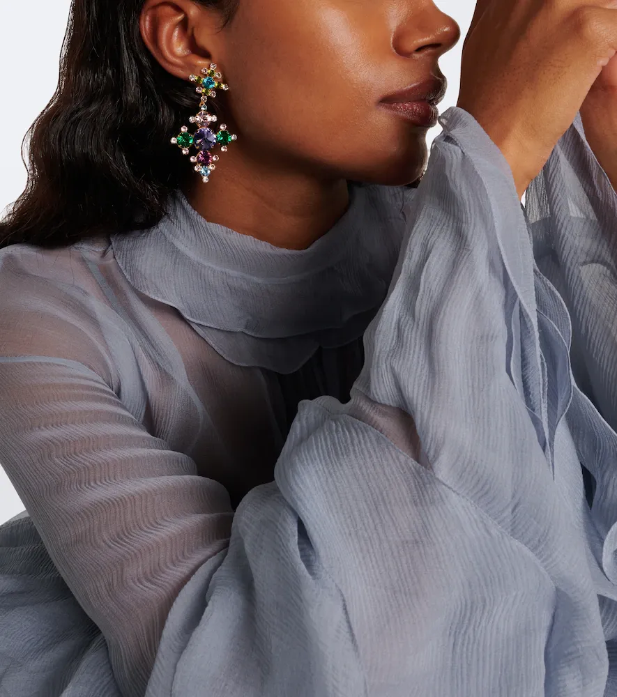 Jennifer Behr Jovanny embellished gold-plated earrings | Thumbnail 6