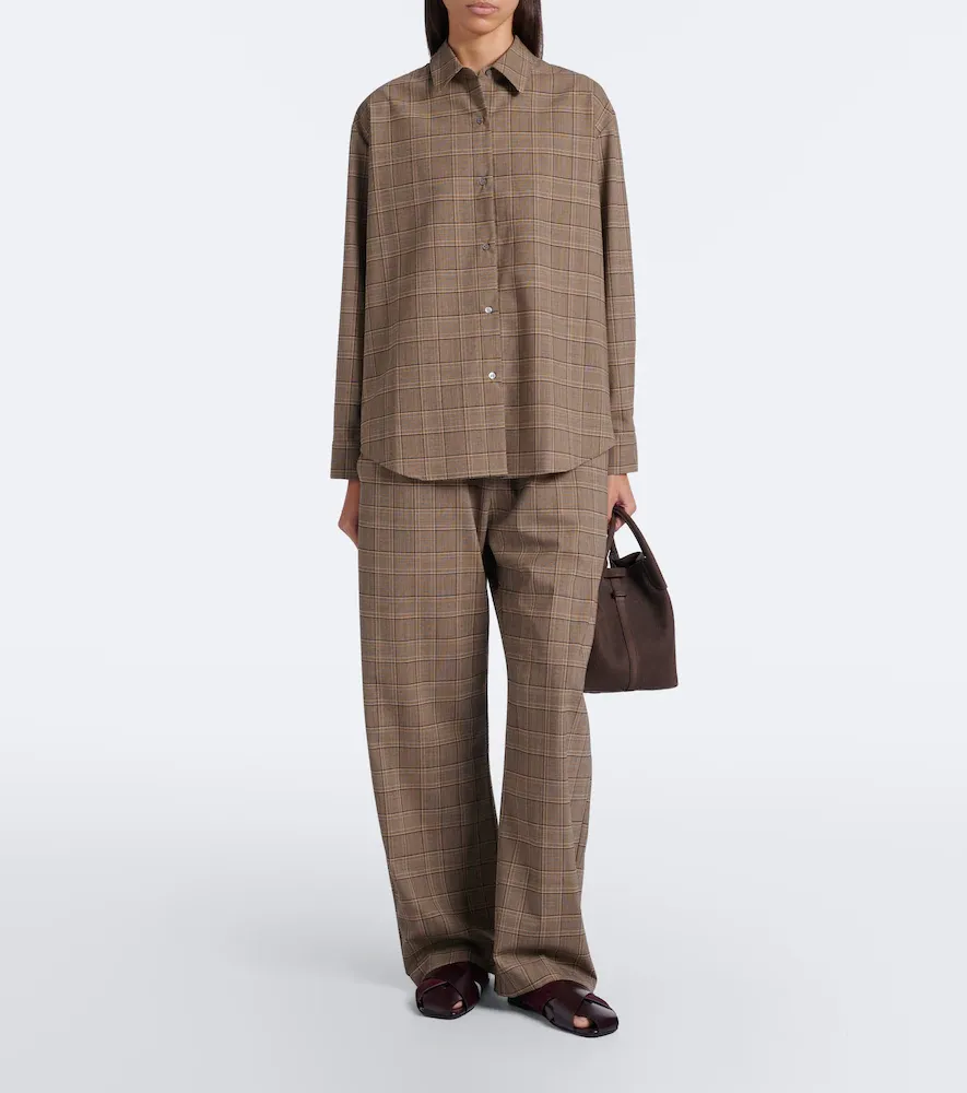 LESET Mia checked wide-leg pants | Thumbnail 4 LESET Mia checked wide-leg pants | Thumbnail 4