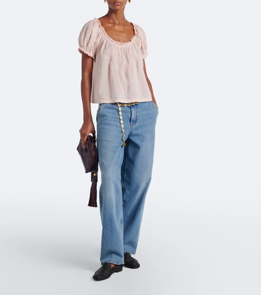 DÔEN Dôen Frederica embroidered cotton voile top | Thumbnail 2