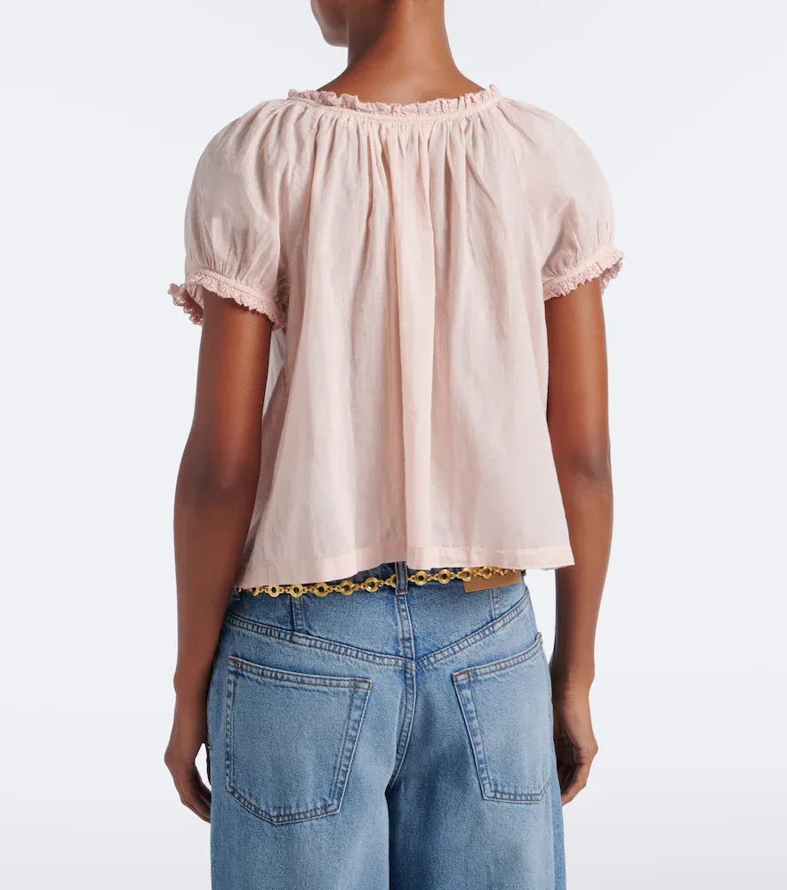 DÔEN Dôen Frederica embroidered cotton voile top | Thumbnail 5
