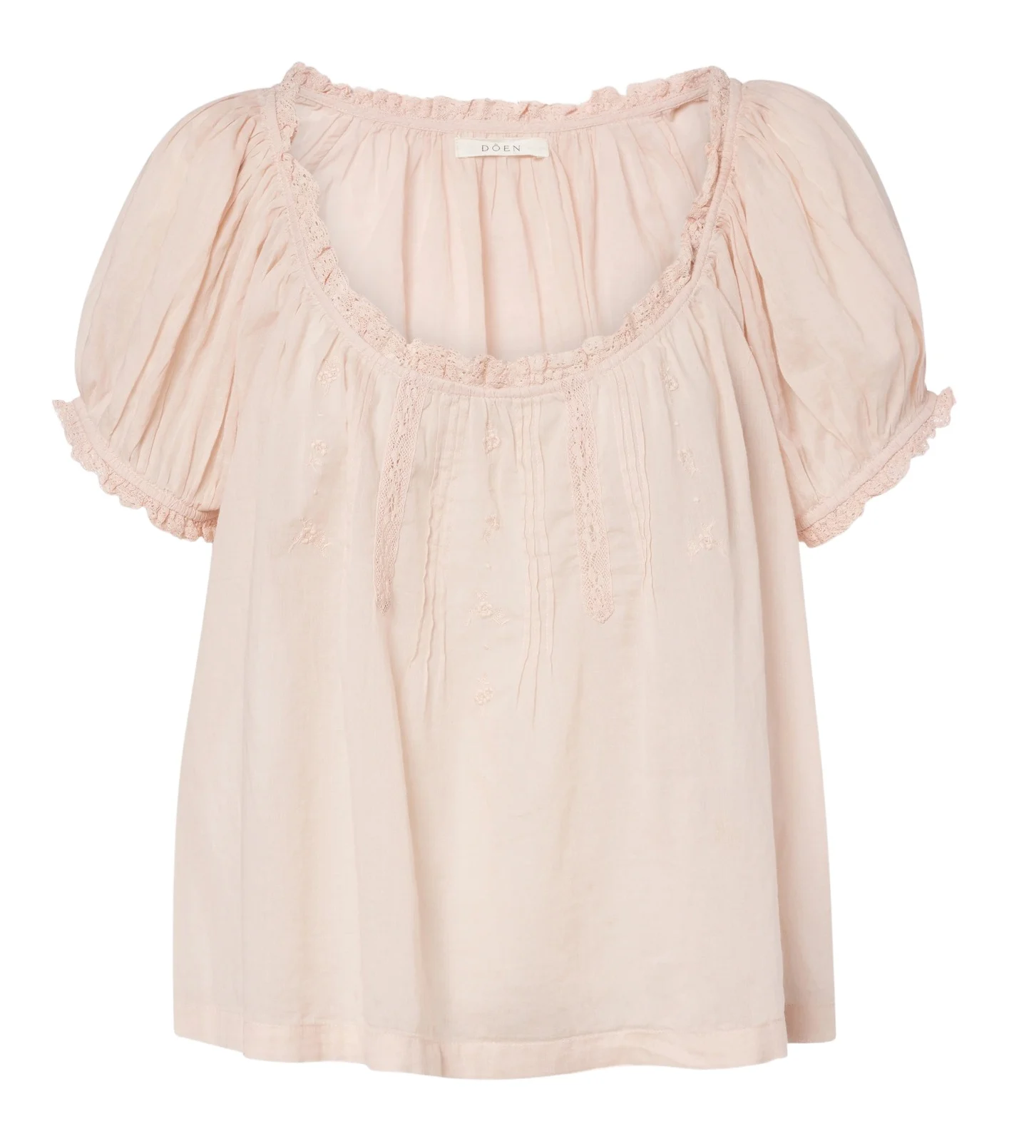 Dôen Frederica embroidered cotton voile top Dôen Frederica embroidered cotton voile top