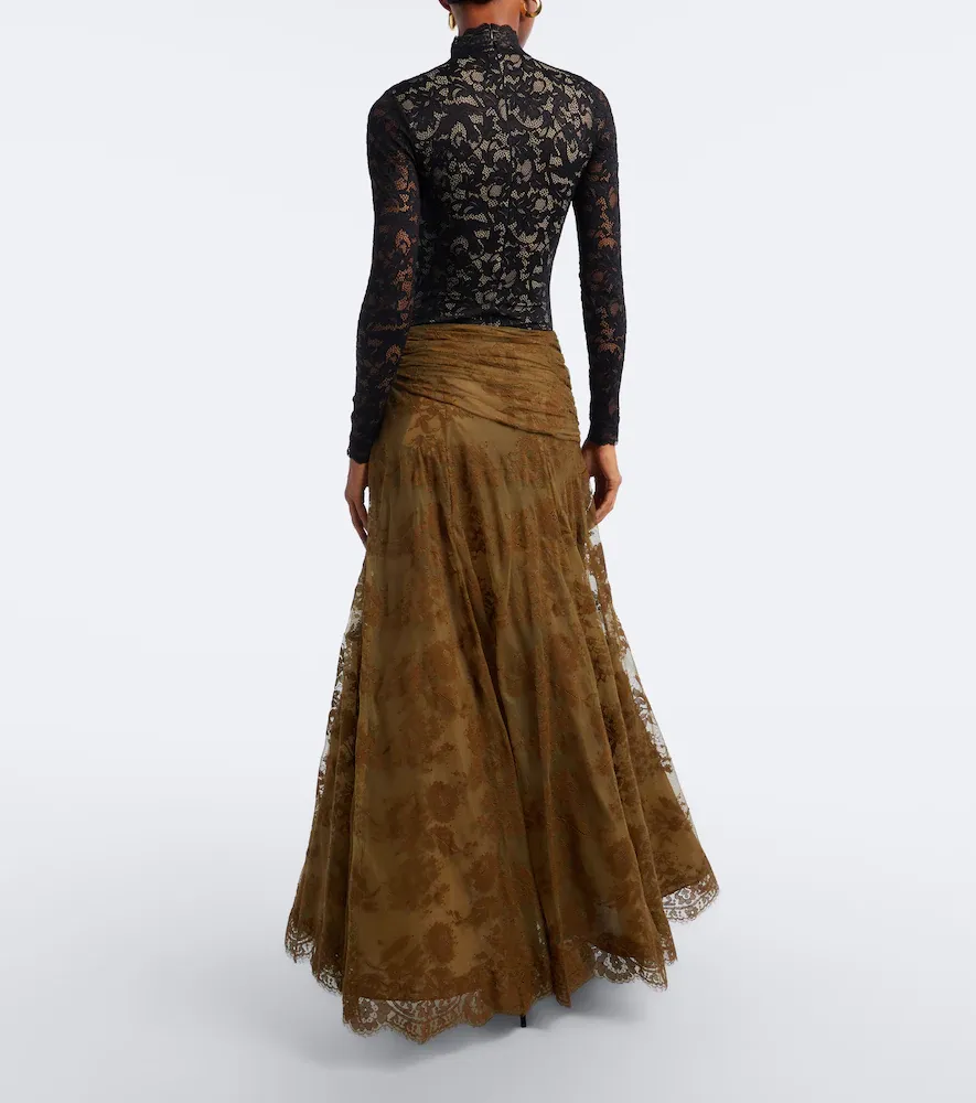 Zimmermann Clash draped lace maxi skirt | Thumbnail 2