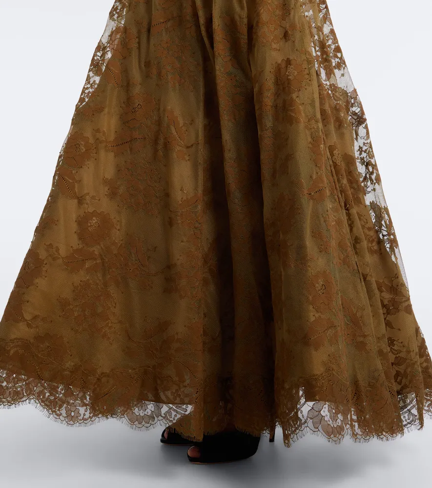 Zimmermann Clash draped lace maxi skirt | Thumbnail 3