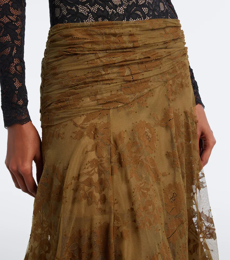 Zimmermann Clash draped lace maxi skirt | Thumbnail 4