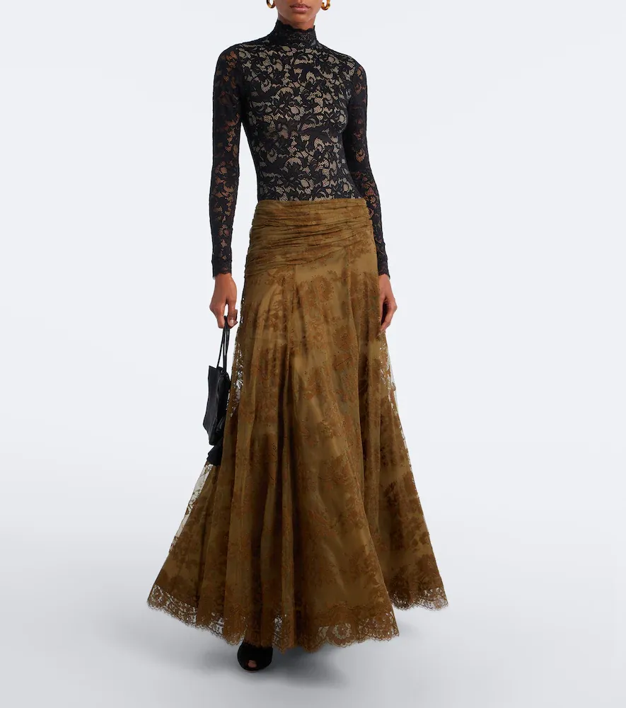 Zimmermann Clash draped lace maxi skirt | Thumbnail 6