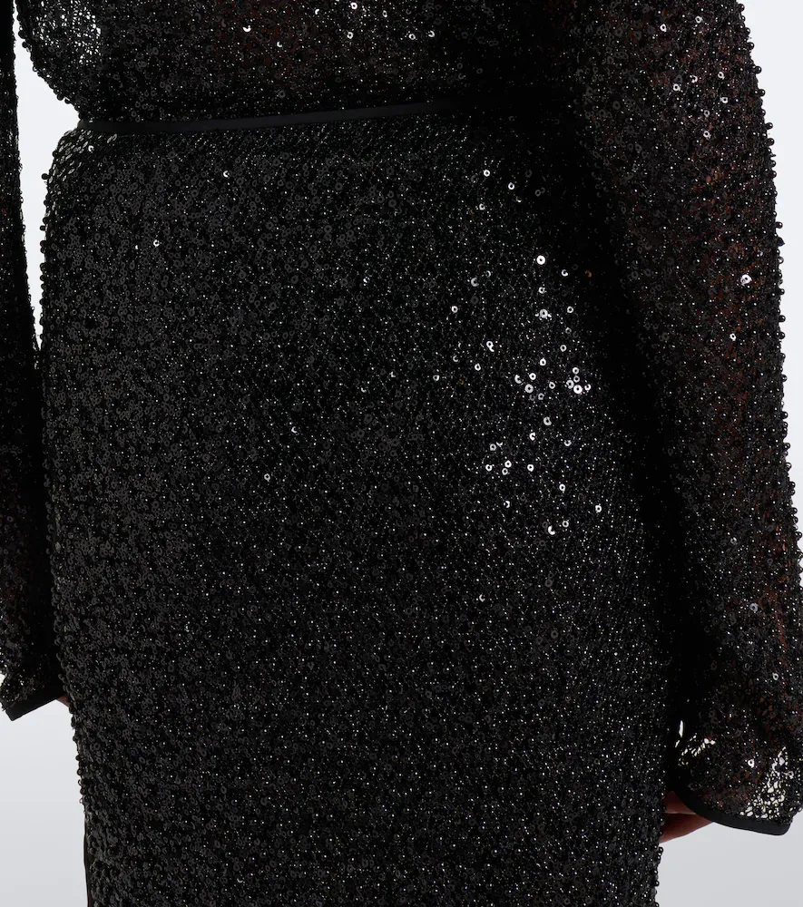 SIR. Cassia sequined midi skirt | Thumbnail 2