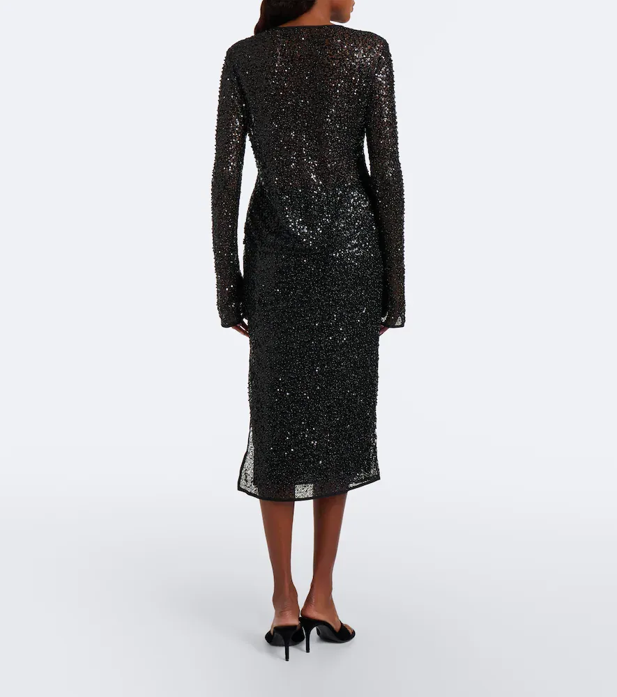 SIR. Cassia sequined midi skirt | Thumbnail 3