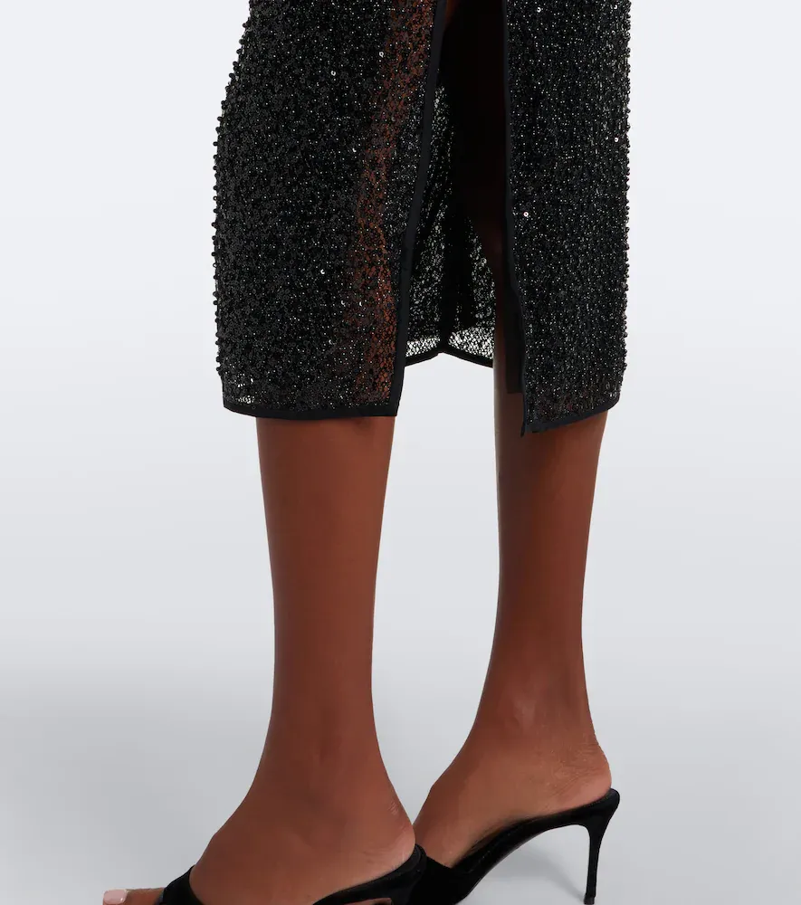 SIR. Cassia sequined midi skirt | Thumbnail 6