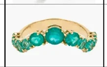 Wish Fine Jewelry 1.61ct Emerald 18K Gold Wave Ring