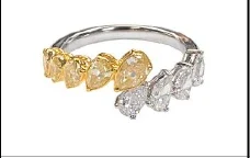 1.71ct Diamond 18K Gold Bypass Ring