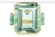 Wish Fine Jewelry 16.243ct Green Amethyst Apatite 18K Gold Cocktail Ring