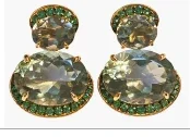 29.926ct Amethyst Tsavorite 18K Gold Drop Earrings 29.926ct Amethyst Tsavorite 18K Gold Drop Earrings