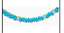 Wish Fine Jewelry 34.78ct Turquoise Sapphire 18K Gold Pear Tennis Necklace