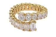 4.88ct Diamond 18K Gold Bypass Ring 4.88ct Diamond 18K Gold Bypass Ring