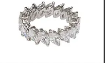 5.3ct Diamond 18K Gold Marquise Eternity Ring 5.3ct Diamond 18K Gold Marquise Eternity Ring