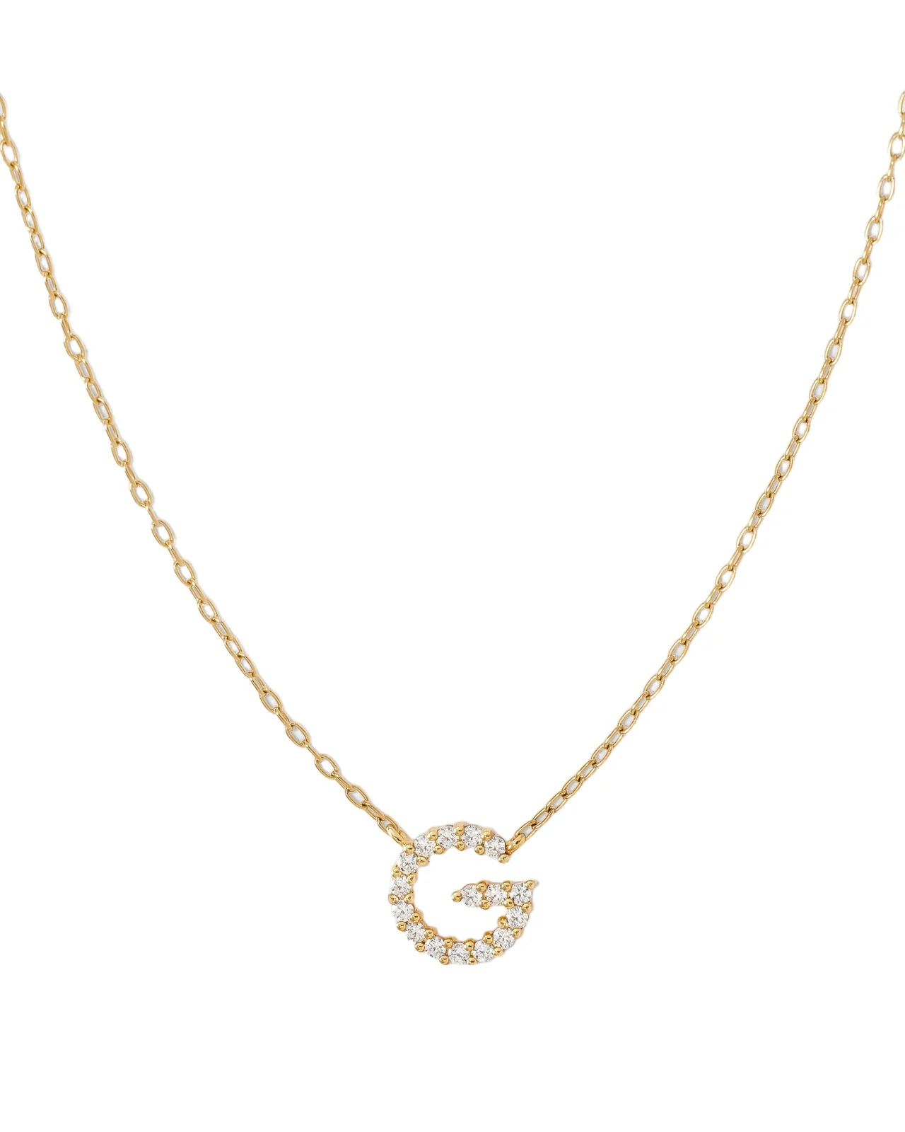 Jennifer Fisher Jennifer Fisher Small Floating Letter Pendant 14K Yellow Gold / G