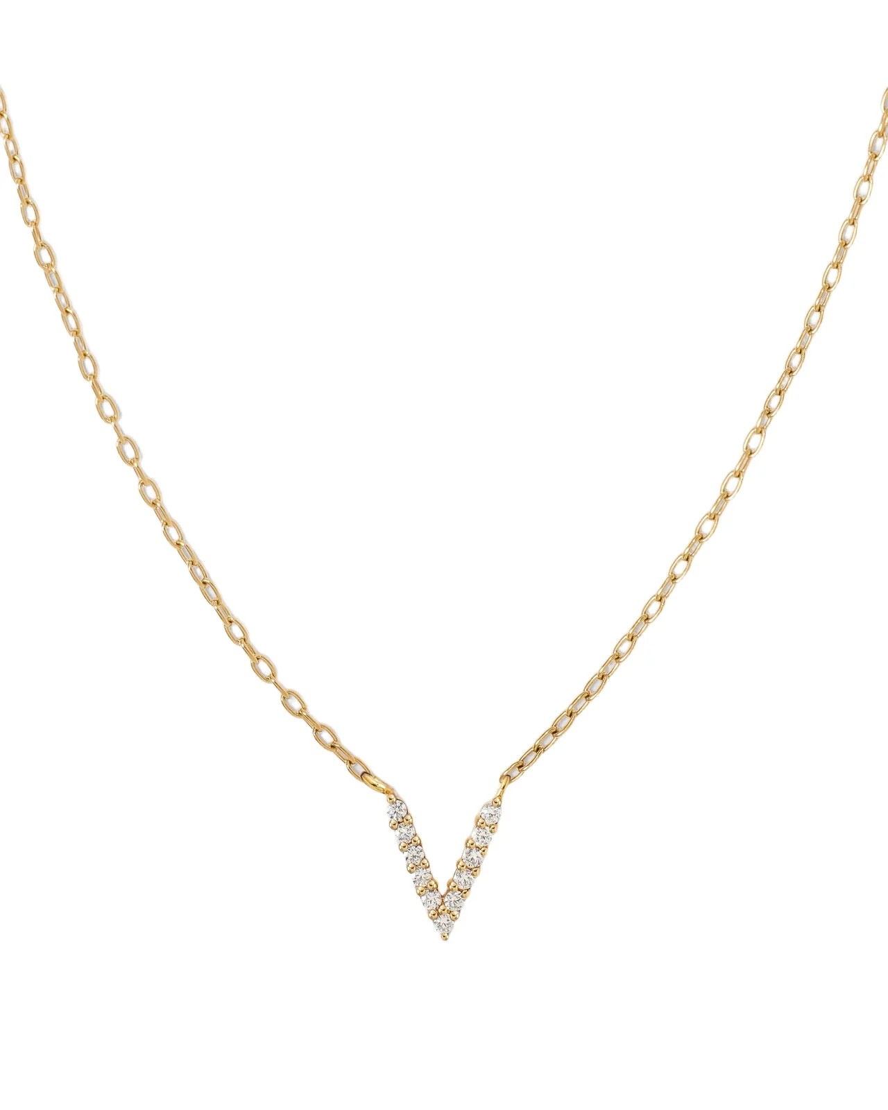 Jennifer Fisher Jennifer Fisher Small Floating Letter Pendant 14K Yellow Gold / V