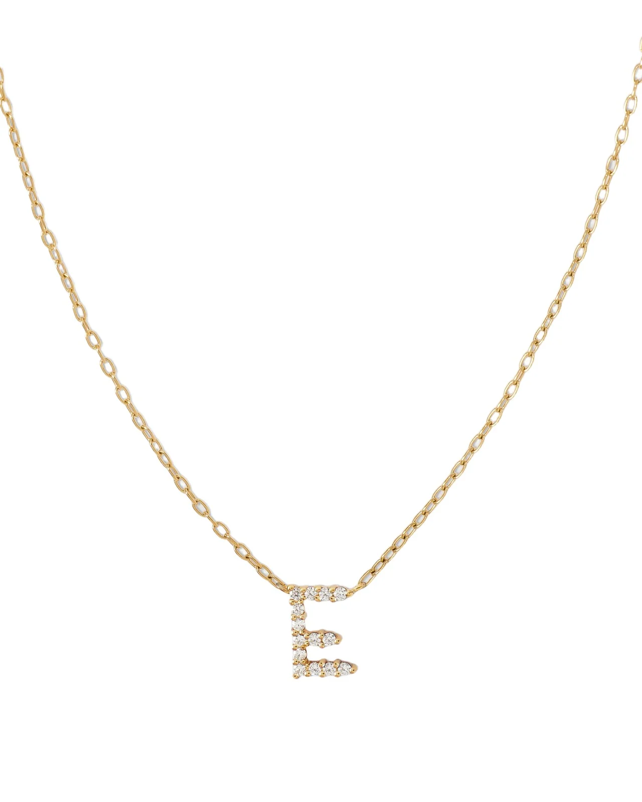 Jennifer Fisher Small Floating Letter Pendant 14K Yellow Gold / E Jennifer Fisher Small Floating Letter Pendant 14K Yellow Gold / E